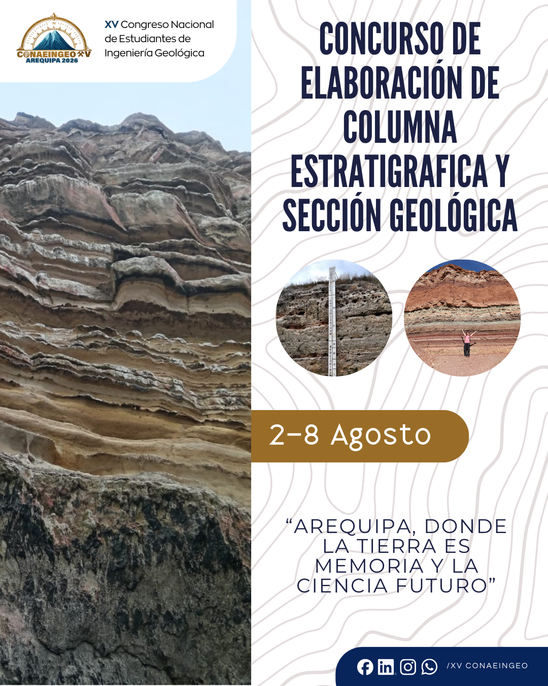 Flyer Elaboración de Columna Estratigráfica y Sección Geológica